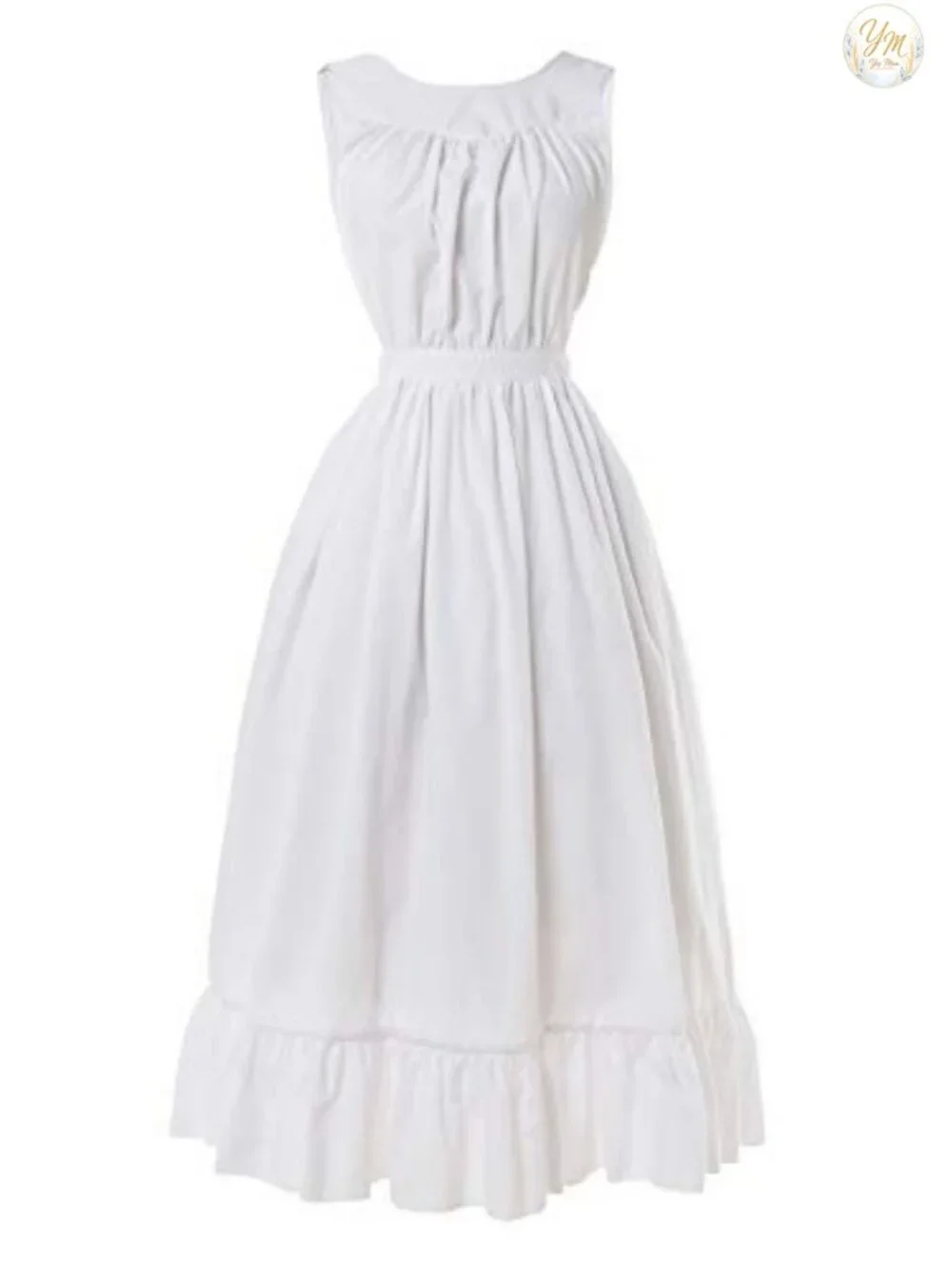 Vintage Ruffle Full-Length Pinafore Apron, Polycotton Kitchen Cooking